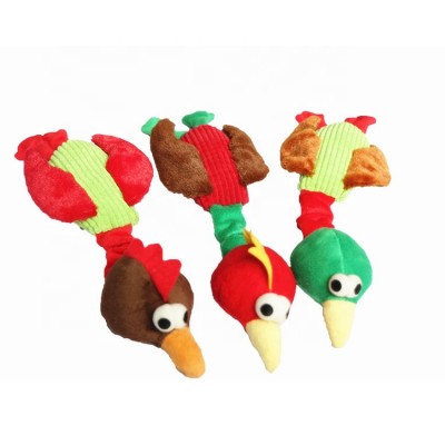 Popular elastic chick cute funny play chew plush pet toys