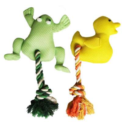 Popular animal shape interactive stuffed and cotton rope pet dog toy