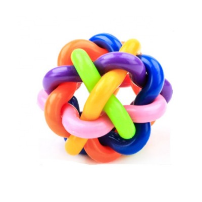 Popular factory price rainbow ball interactive dog toy pet toys training tpr rubber dog toys