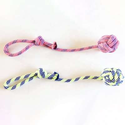 Wholesale pet tooth cleaning rope ball toy chew toys for dog