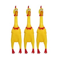 Pet chew Toys Rooster Attract Puppy Squeak Screaming Rubber Chicken Pet Toys